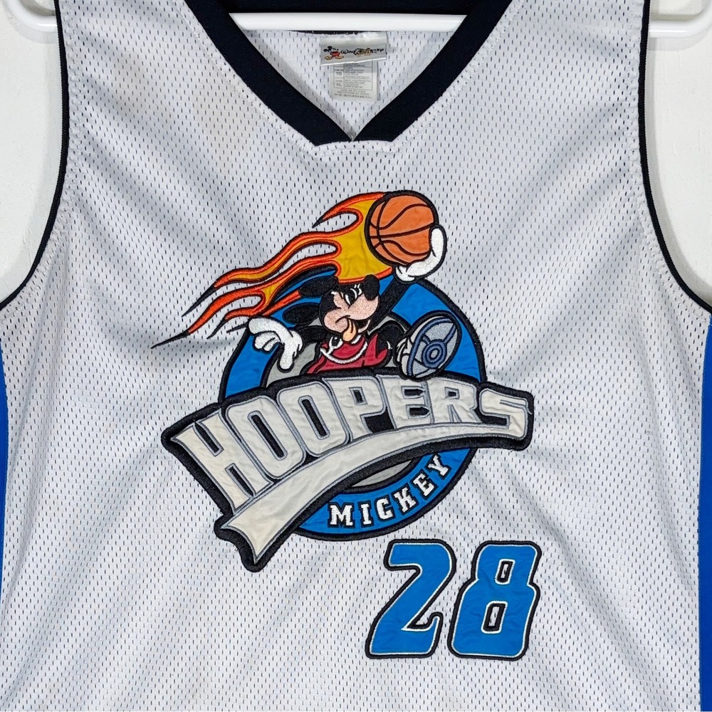 Disney Mickey Hoopers Basketball Jersey Y2K Mens XL 28 Streetwear